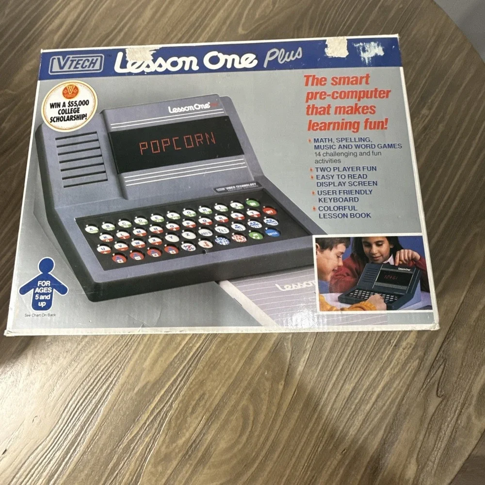 Vintage Lesson One Plus Computer Vtech Educational Electronics Toy Game 1989